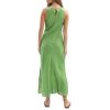 Women's 100% Linen Summer Sleevelesss Splits Bodycon Maxi Dresses Casual