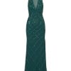 Women's Bead Halter Long Dress