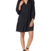Women's @Caralynmirand Ruffle-Neck Tiered Mini Dress