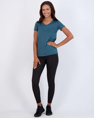 5 Pack Women’s Short Sleeve V-Neck Workout T-Shirts – Athletic Gym Fitness Pilates Plus Size Active Tees