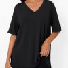 Oversized Tshirts for Women Workout Plus Size Tops V Neck Short Sleeve Gym Shirts Casual Loose Fit Basic Tees