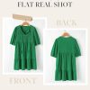 Womens Dresses Summer V Neck Drawstring Embroidered Half Sleeve Mini Dress Boho Dresses for Women 2025 Sundresses