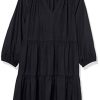 Women's @Caralynmirand Ruffle-Neck Tiered Mini Dress
