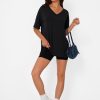 Oversized Tshirts for Women Workout Plus Size Tops V Neck Short Sleeve Gym Shirts Casual Loose Fit Basic Tees