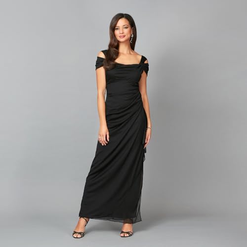 31vHpuGCyGL.jpg Women's Long Cold Shoulder Dress, Mother of The Bride, Formal Events, (Petite and Regular Sizes)