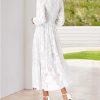 Wedding Guest Dresses for Women Fall Fashion 2025 Casual Long Sleeve Floral Maxi Boho Homecoming Dress