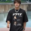 Mens Graphic Tees Oversized Creative Graffiti Short Sleeve Shirts Summer Casual Rapper Streetwear Y2k Tops Tshirt