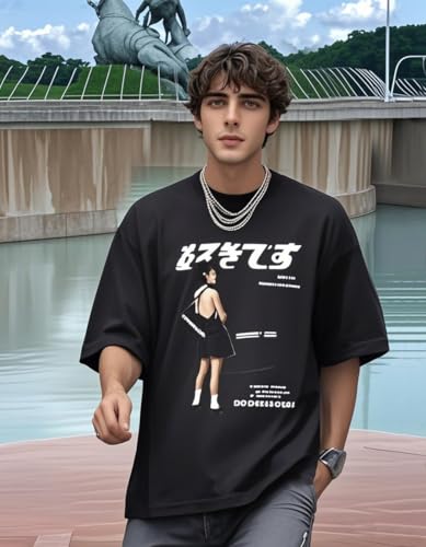 Mens Graphic Tees Oversized Creative Graffiti Short Sleeve Shirts Summer Casual Rapper Streetwear Y2k Tops Tshirt