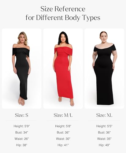 Off The Shoulder Maxi Dress Wedding Guest Formal Dresses for Women Sleeveless Bodycon Long Shapewear Prom Dress