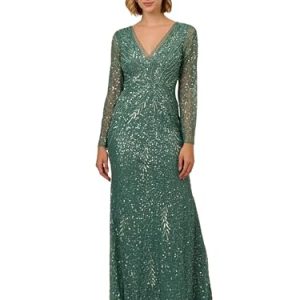 Women's Sleeve Bead Long Dress