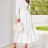 Wedding Guest Dresses for Women Fall Fashion 2025 Casual Long Sleeve Floral Maxi Boho Homecoming Dress