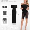 Off The Shoulder Maxi Dress Wedding Guest Formal Dresses for Women Sleeveless Bodycon Long Shapewear Prom Dress