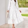 Wedding Guest Dresses for Women Fall Fashion 2025 Casual Long Sleeve Floral Maxi Boho Homecoming Dress