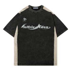Graphic Tees Y2k Mens Oversized T Shirt Racing Washed Streetwear Shirts Unisex Casual Summer Tops