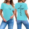 Jesus Christian Shirts Womens Jesus Always Has My Back Tshirt Religious Faith T-Shirt V Neck Inspirational Funny Top