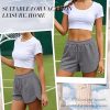 3 Pack Women's Waffle Knit Shorts Cotton Drawstring Lounge Summer Comfy Casual Shorts with Pockets
