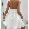 Women's Summer Mini Dress Sleeveless Tie Back Halter Flowy Short Dress