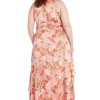 Women's Coral/Lavender Bloom Daytime Dress