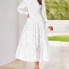 Wedding Guest Dresses for Women Fall Fashion 2025 Casual Long Sleeve Floral Maxi Boho Homecoming Dress