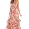 Women's Coral/Lavender Bloom Daytime Dress