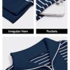 Womens Striped Mini Dress Casual Zipper Cap Sleeve Collared V Neck Loose Knit Summer Dresses