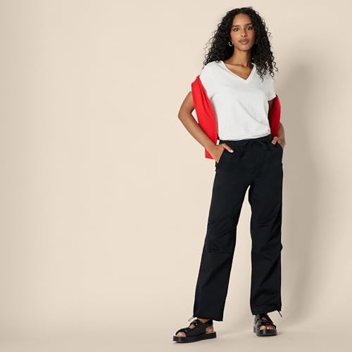 Women's Regular Fit 100% Cotton V-Neck Short Sleeve T-Shirt, Multipacks