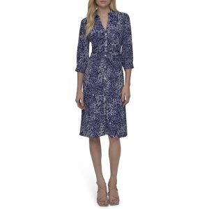 Women's Long Sleeve Collared Midi Shirtdress