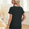 2PCS T Shirts Short Sleeve V Neck Tees Womens Fashion Tops Trendy Soft 2025 Casual Summer Spring Outfits Clothes