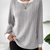 Long Sleeve Shirts for Women Casual Fashion Loose Fit Womens Tops Crewneck Basic Pullover Tunics