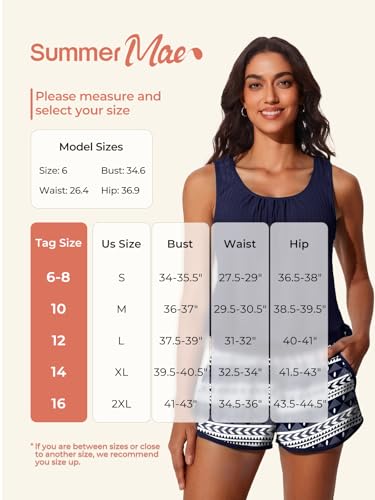Blouson Women’s Tankini Swimsuits with Shorts Tummy Control Bathing Suits Side Pockets 2025
