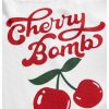 Women's 2 Piece Summer Cute Outfits Cherry Letter Print Bow Cami Top Ruched Bloomers Shorts Set