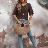 Womens Top Ruffle Sleeve Blouses V Neck T Shirts Casual Outfit Bell Sleeve Tee Spring Fall Summer Fashion Clothes Cute Tunic