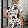 Womens Polo Shirts Dressy V Neck Business Casual Tops Lapel Collar Short Sleeve Summer Shirts Loose Fit Work Blouses