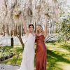 Ruched Satin Bridesmaid Dresses with Slit for Women Spaghetti Strap Long Prom Dress Cowl Neck Wedding Guest Dress