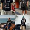 Mens Graphic Tees Oversized Creative Graffiti Short Sleeve Shirts Summer Casual Rapper Streetwear Y2k Tops Tshirt